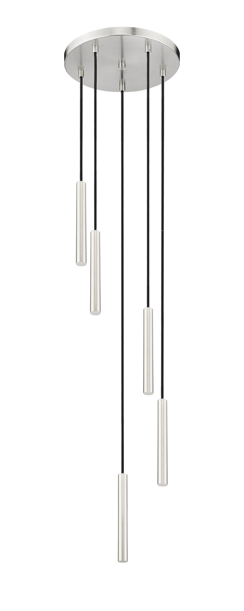 Forest 5 Light 12" Pendant, 12" Tall in Brushed Nickel