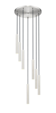 Forest 7 Light 18" Pendant, 12" Tall in Brushed Nickel