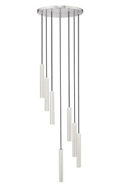 Forest 7 Light 18" Pendant, 12" Tall in Brushed Nickel