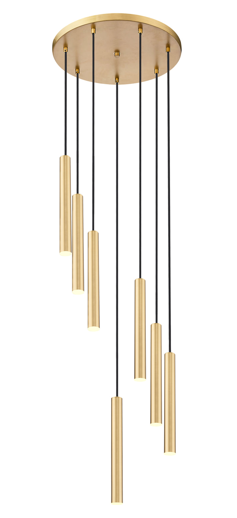 Forest 7 Light 18" Pendant, 12" Tall in Modern Gold