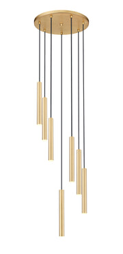 Forest 7 Light 18" Pendant, 12" Tall in Modern Gold