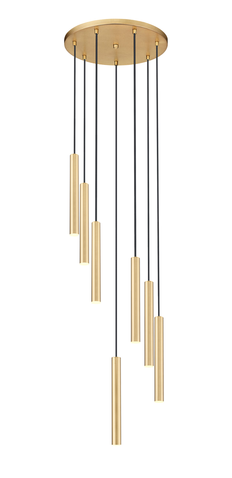 Forest 7 Light 18" Pendant, 12" Tall in Modern Gold