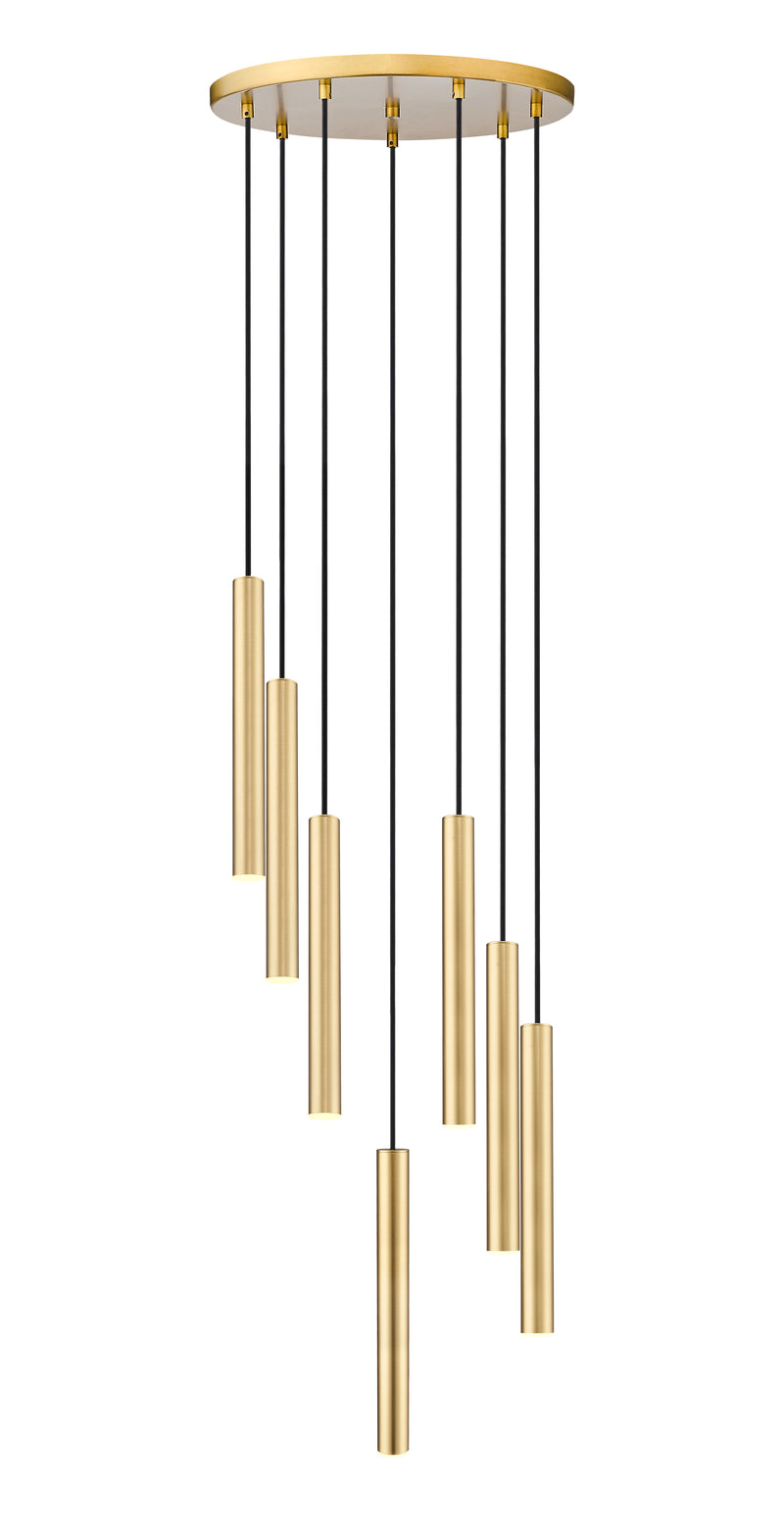 Forest 7 Light 18" Pendant, 12" Tall in Modern Gold