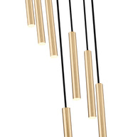 Forest 7 Light 18" Pendant, 12" Tall in Modern Gold