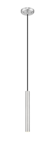 Forest 1 Light 4.75" Pendant, Brushed Nickel, Matte Black or Modern Gold Shades, 919 Series, 12" Tall in Brushed Nickel