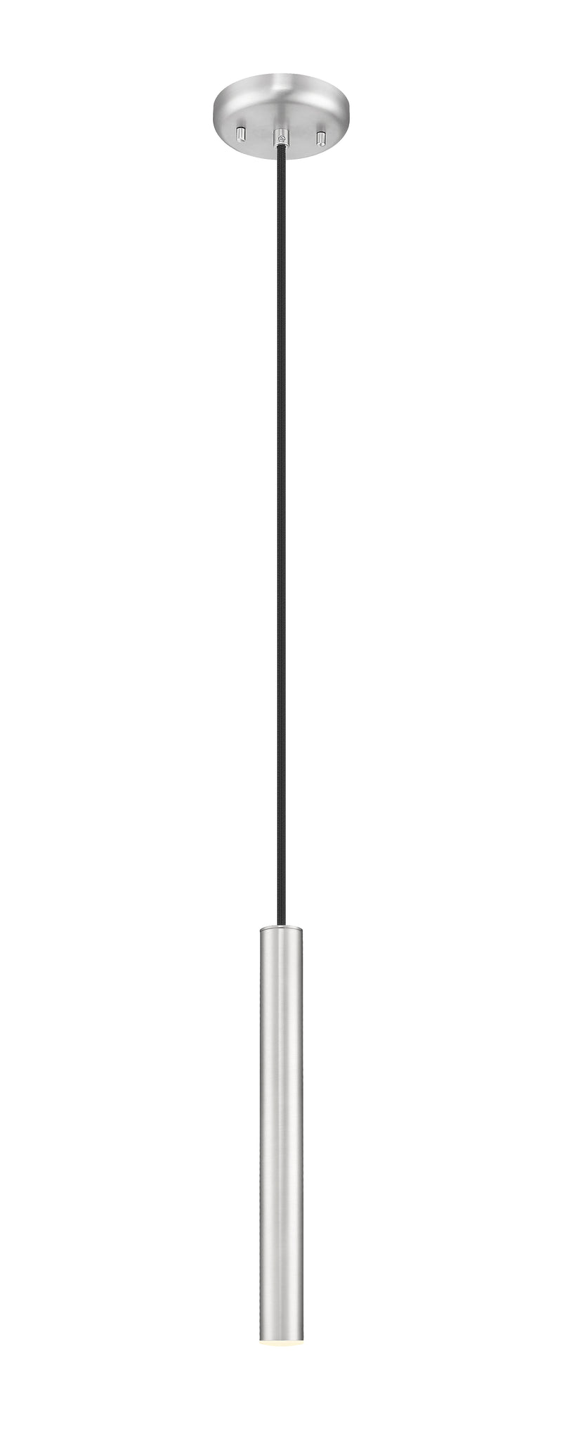 Forest 1 Light 4.75" Pendant, Brushed Nickel, Matte Black or Modern Gold Shades, 919 Series, 12" Tall in Brushed Nickel