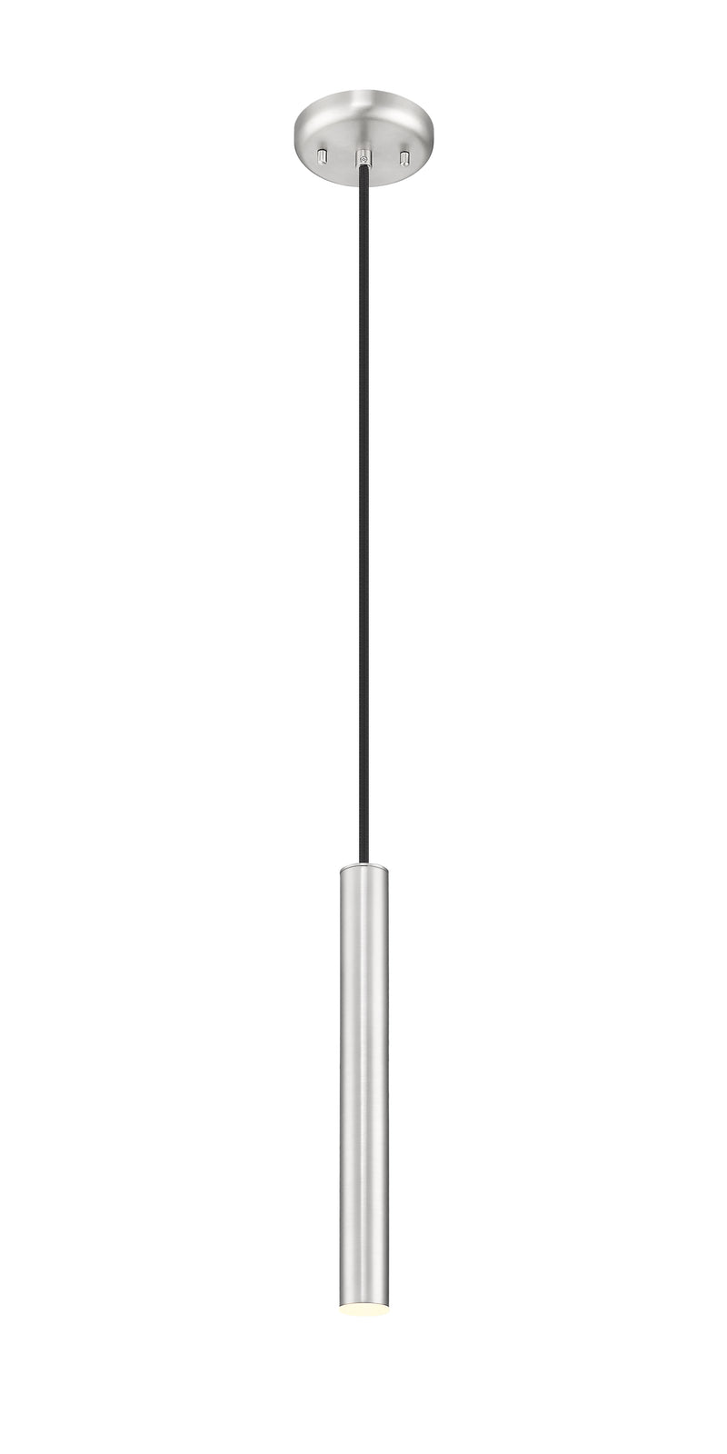 Forest 1 Light 4.75" Pendant, Brushed Nickel, Matte Black or Modern Gold Shades, 919 Series, 12" Tall in Brushed Nickel