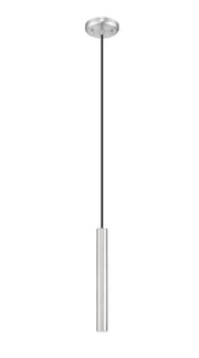 Forest 1 Light 4.75" Pendant, Brushed Nickel, Matte Black or Modern Gold Shades, 919 Series, 12" Tall in Brushed Nickel