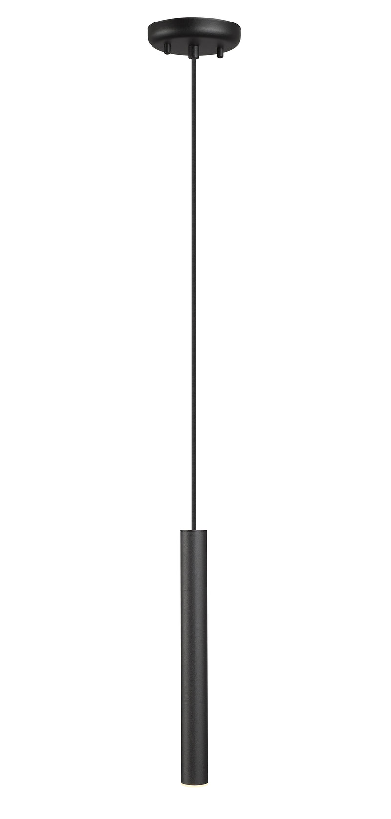 Forest 1 Light 4.75" Pendant, Brushed Nickel, Matte Black or Modern Gold Shades, 919 Series, 12" Tall in Matte Black