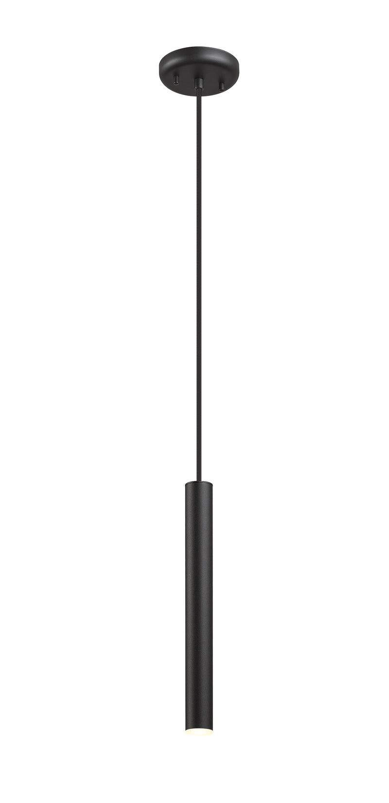 Forest 1 Light 4.75" Pendant, Brushed Nickel, Matte Black or Modern Gold Shades, 919 Series, 12" Tall in Matte Black