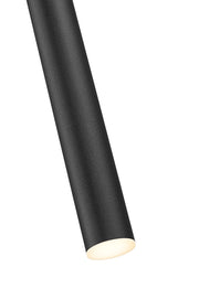 Forest 1 Light 4.75" Pendant, Brushed Nickel, Matte Black or Modern Gold Shades, 919 Series, 12" Tall in Matte Black