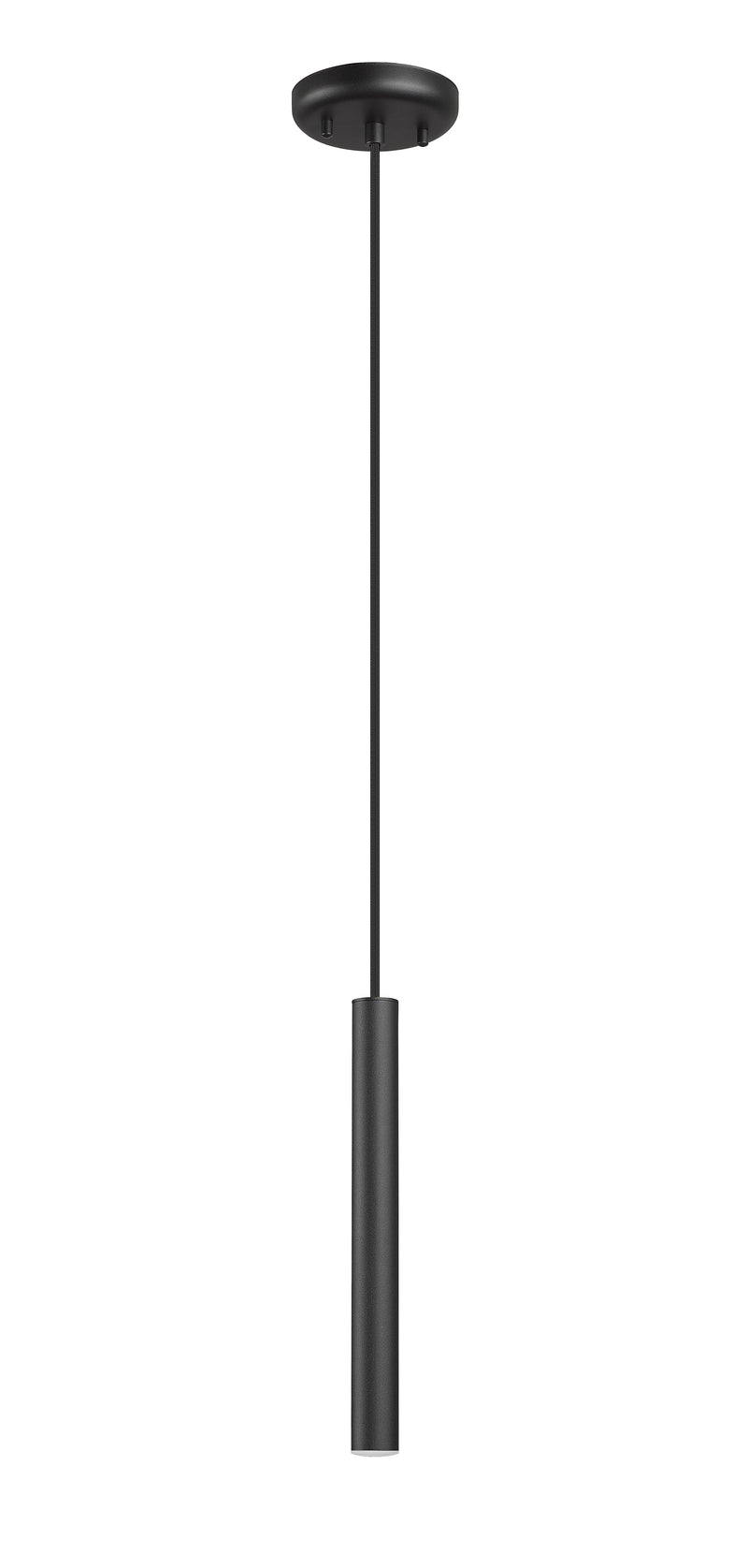 Forest 1 Light 4.75" Pendant, Brushed Nickel, Matte Black or Modern Gold Shades, 919 Series, 12" Tall in Matte Black