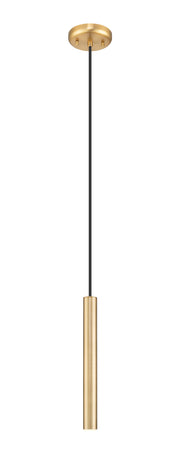 Forest 1 Light 4.75" Pendant, Brushed Nickel, Matte Black or Modern Gold Shades, 919 Series, 12" Tall in Modern Gold