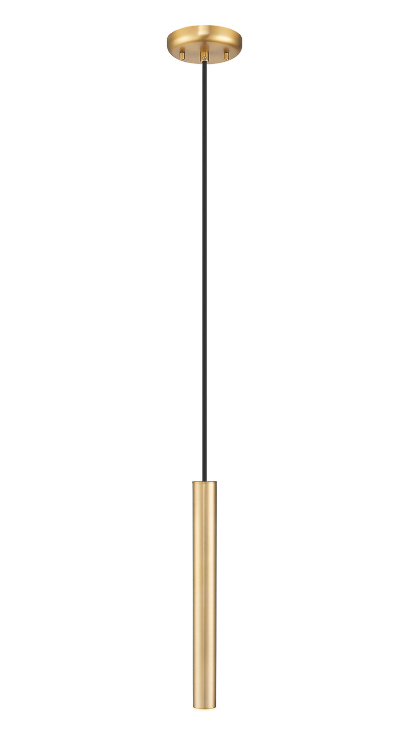 Forest 1 Light 4.75" Pendant, Brushed Nickel, Matte Black or Modern Gold Shades, 919 Series, 12" Tall in Modern Gold