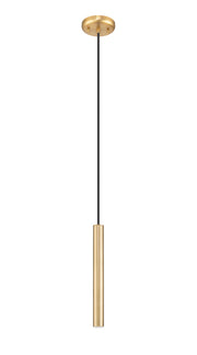 Forest 1 Light 4.75" Pendant, Brushed Nickel, Matte Black or Modern Gold Shades, 919 Series, 12" Tall in Modern Gold