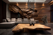 Forest 11 Light 24" Pendant, 23.75" Tall in Matte Black in a room setting