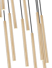 Forest 11 Light 24" Pendant, 23.75" Tall in Modern Gold
