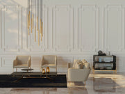 Forest 11 Light 24" Pendant, 23.75" Tall in Modern Gold in a room setting