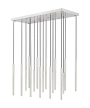 Forest 17 Light 42" Linear Pendant, 23.75" Tall in Brushed Nickel