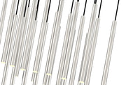 Forest 23 Light 54" Linear Pendant, 23.75" Tall in Brushed Nickel