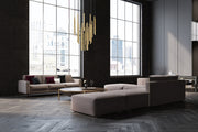 Forest 27 Light 36" Pendant, 23.75" Tall in Modern Gold in a room setting