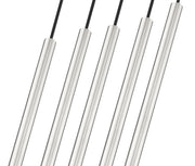 Forest 5 Light 42" Linear Pendant, 23.75" Tall in Brushed Nickel