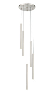 Forest 5 Light 12" Pendant, 23.75" Tall in Brushed Nickel