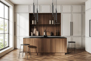 Forest 5 Light 12" Pendant, 23.75" Tall in Matte Black in a room setting