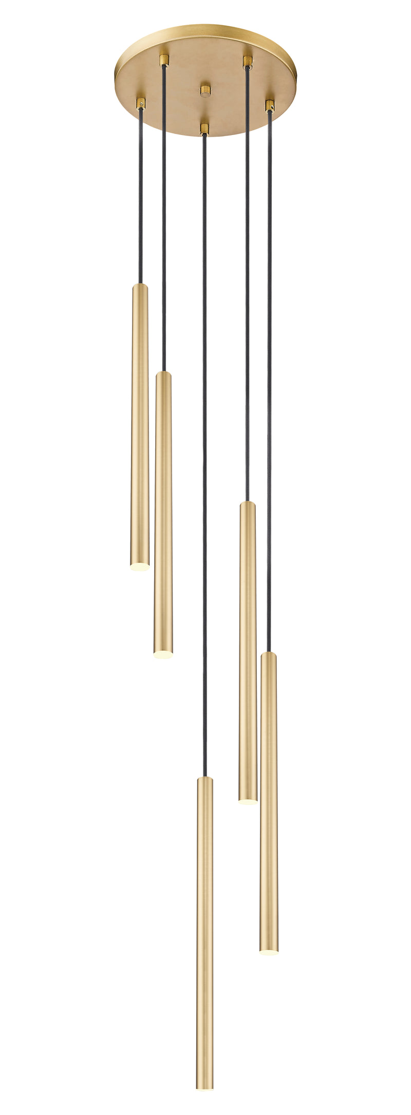 Forest 5 Light 12" Pendant, 23.75" Tall in Modern Gold