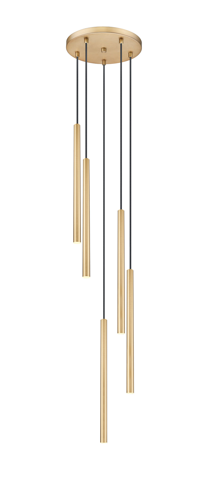 Forest 5 Light 12" Pendant, 23.75" Tall in Modern Gold