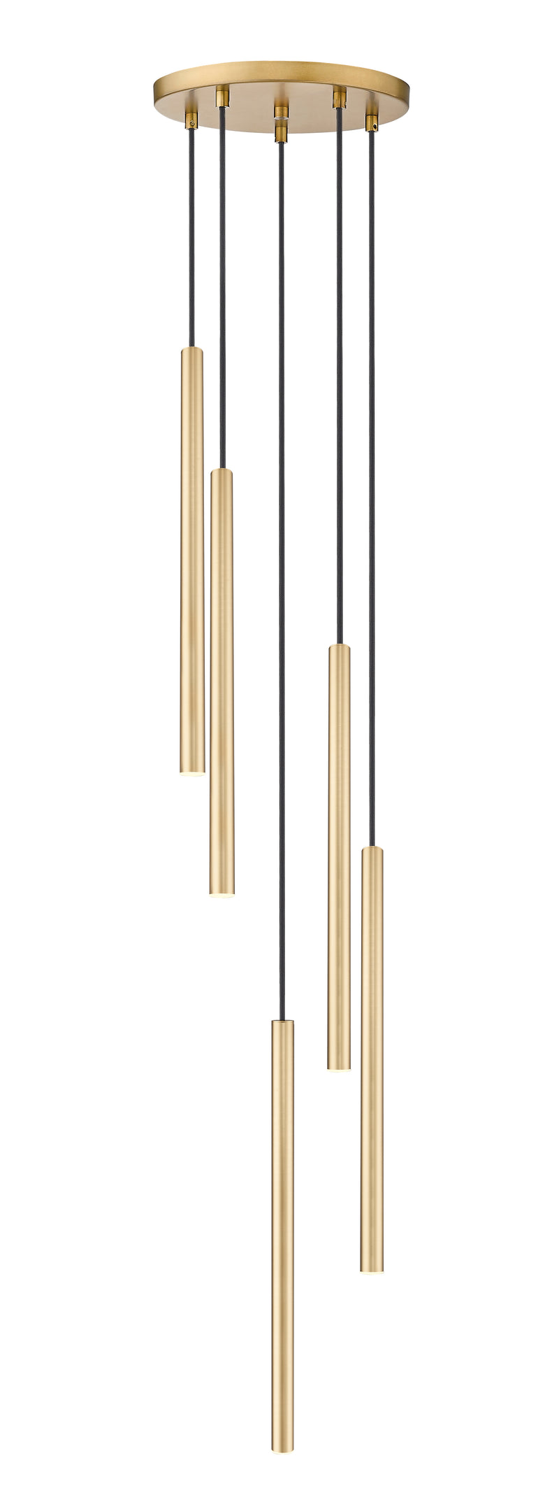 Forest 5 Light 12" Pendant, 23.75" Tall in Modern Gold