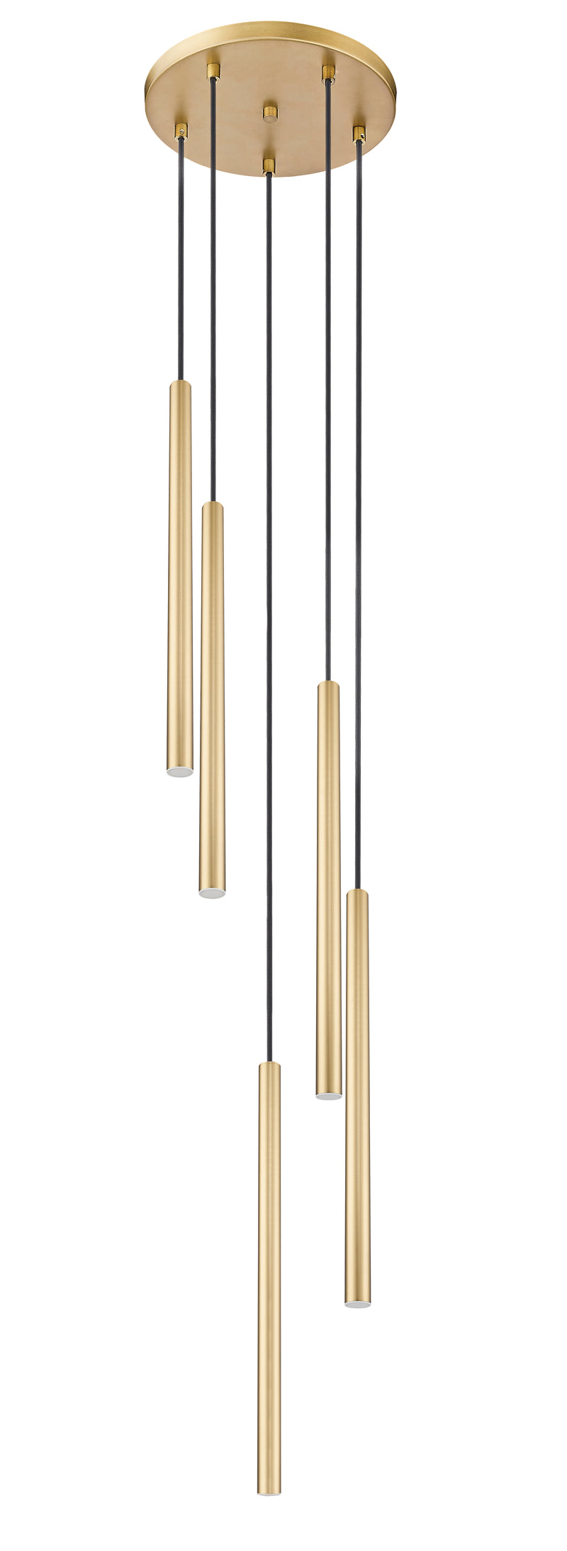 Forest 5 Light 12" Pendant, 23.75" Tall in Modern Gold