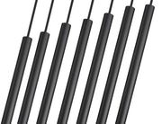 Forest 7 Light 54" Linear Pendant, 23.75" Tall in Matte Black