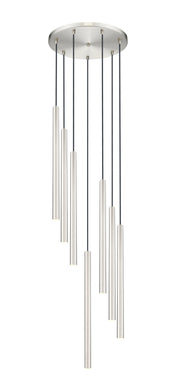 Forest 7 Light 18" Pendant, 23.75" Tall in Brushed Nickel