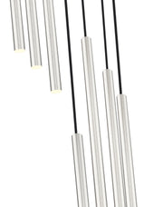 Forest 7 Light 18" Pendant, 23.75" Tall in Brushed Nickel