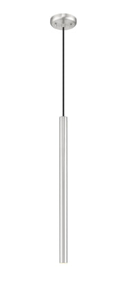 Forest 1 Light 4.75" Pendant, Brushed Nickel, Matte Black or Modern Gold Shades, 919 Series, 23.75" Tall in Brushed Nickel