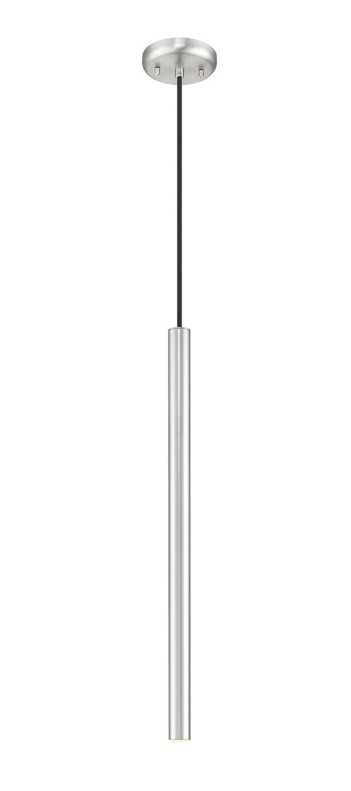 Forest 1 Light 4.75" Pendant, Brushed Nickel, Matte Black or Modern Gold Shades, 919 Series, 23.75" Tall in Brushed Nickel
