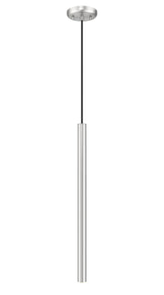 Forest 1 Light 4.75" Pendant, Brushed Nickel, Matte Black or Modern Gold Shades, 919 Series, 23.75" Tall in Brushed Nickel