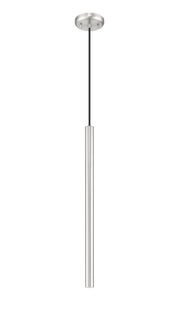 Forest 1 Light 4.75" Pendant, Brushed Nickel, Matte Black or Modern Gold Shades, 919 Series, 23.75" Tall in Brushed Nickel