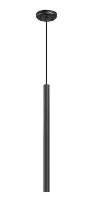 Forest 1 Light 4.75" Pendant, Brushed Nickel, Matte Black or Modern Gold Shades, 919 Series, 23.75" Tall in Matte Black