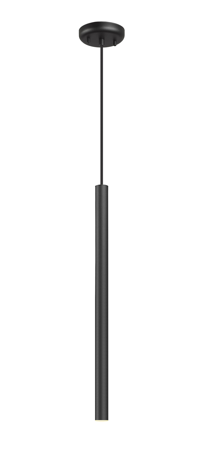 Forest 1 Light 4.75" Pendant, Brushed Nickel, Matte Black or Modern Gold Shades, 919 Series, 23.75" Tall in Matte Black