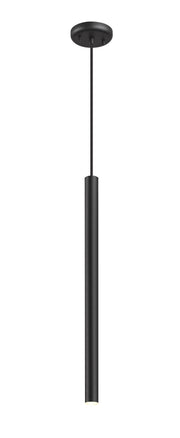 Forest 1 Light 4.75" Pendant, Brushed Nickel, Matte Black or Modern Gold Shades, 919 Series, 23.75" Tall in Matte Black