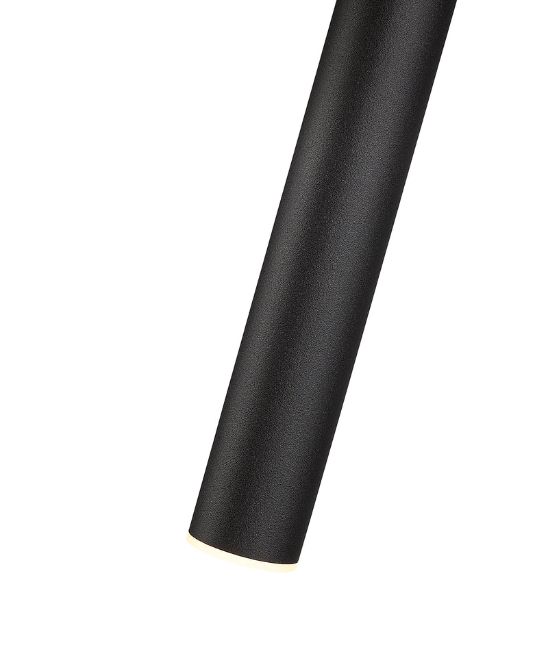 Forest 1 Light 4.75" Pendant, Brushed Nickel, Matte Black or Modern Gold Shades, 919 Series, 23.75" Tall in Matte Black