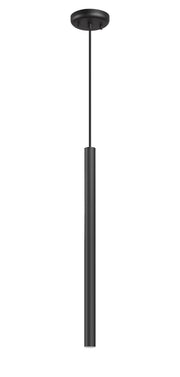 Forest 1 Light 4.75" Pendant, Brushed Nickel, Matte Black or Modern Gold Shades, 919 Series, 23.75" Tall in Matte Black
