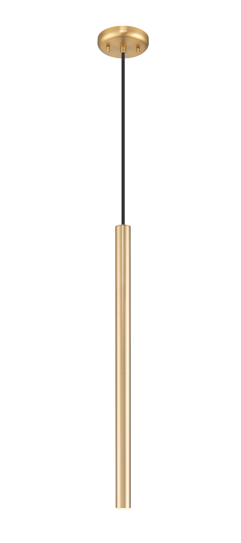 Forest 1 Light 4.75" Pendant, Brushed Nickel, Matte Black or Modern Gold Shades, 919 Series, 23.75" Tall in Modern Gold