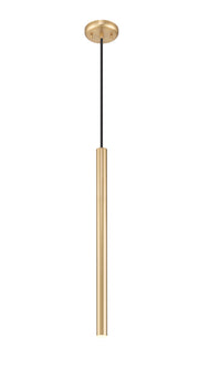 Forest 1 Light 4.75" Pendant, Brushed Nickel, Matte Black or Modern Gold Shades, 919 Series, 23.75" Tall in Modern Gold