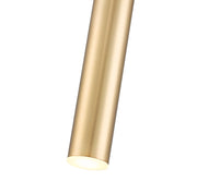 Forest 1 Light 4.75" Pendant, Brushed Nickel, Matte Black or Modern Gold Shades, 919 Series, 23.75" Tall in Modern Gold