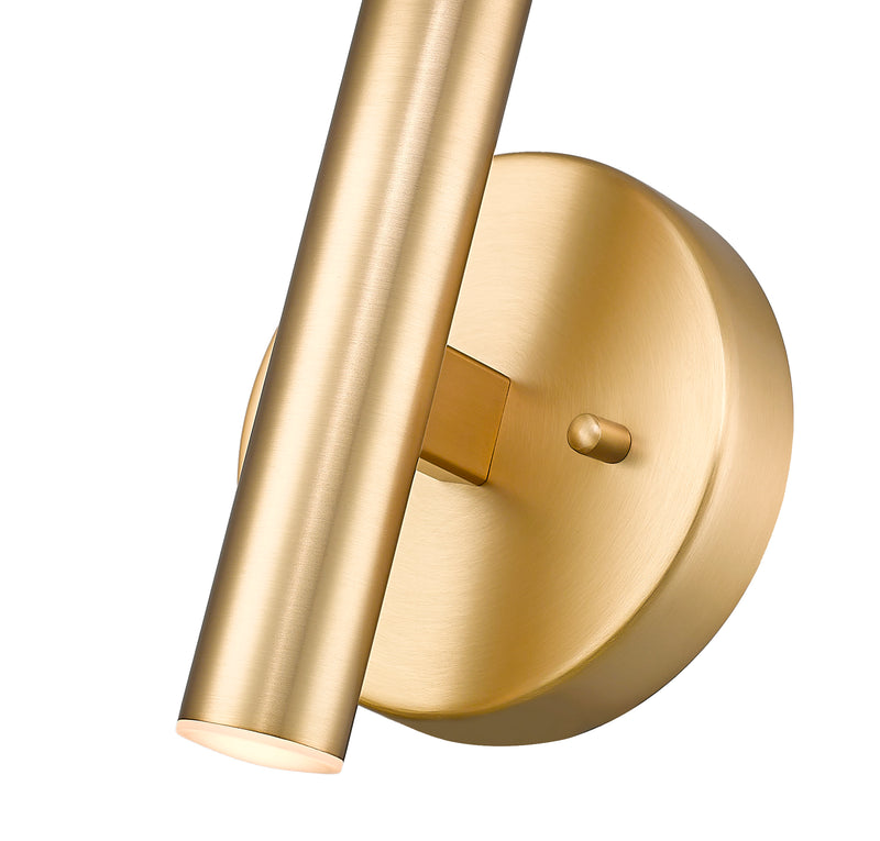 Forest 2 Light 4.75" Wall Sconce, Modern Gold Shade, 13.75" Tall in Modern Gold