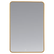 Aero 24" x 36" LED Stadium Mirror in Brushed Brass