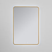 Aero 24" x 36" LED Stadium Mirror in Brushed Brass